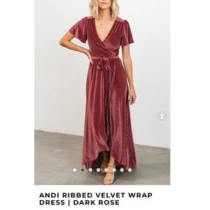 Velvet wrap dress -Baltic born